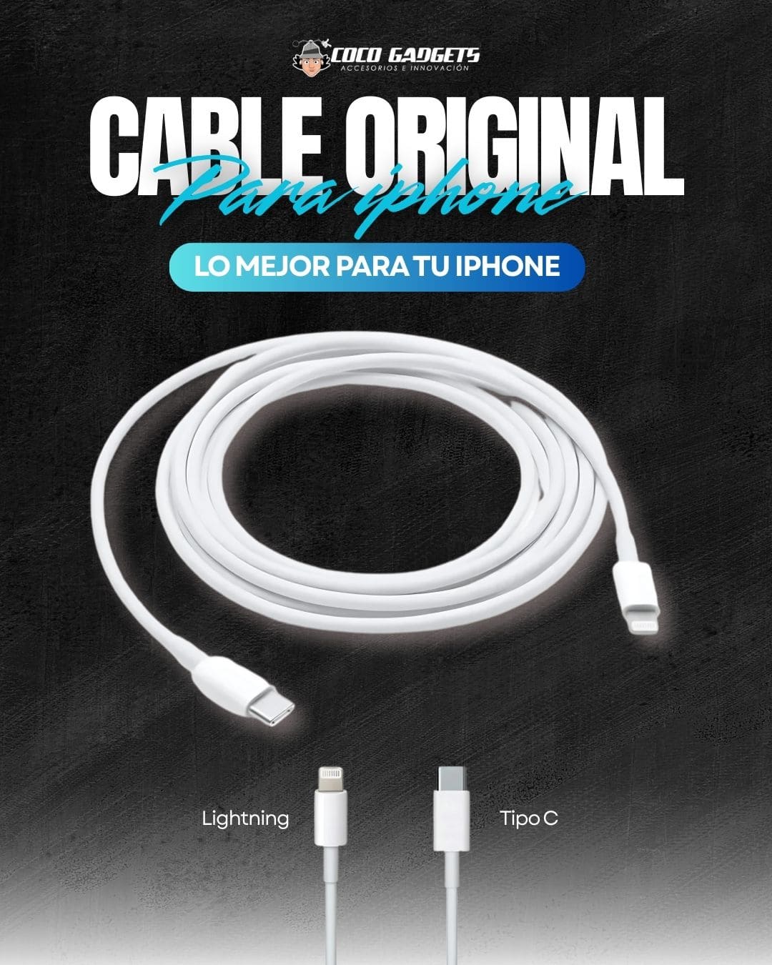 Cable de carga original APPLE 🔋 - Cocogadgets