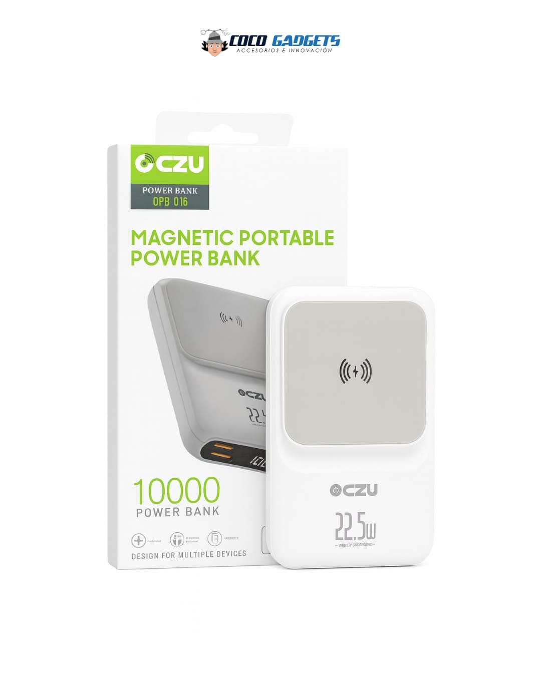 PowerBank Magnetica 10.000 MaH + 3 entradas