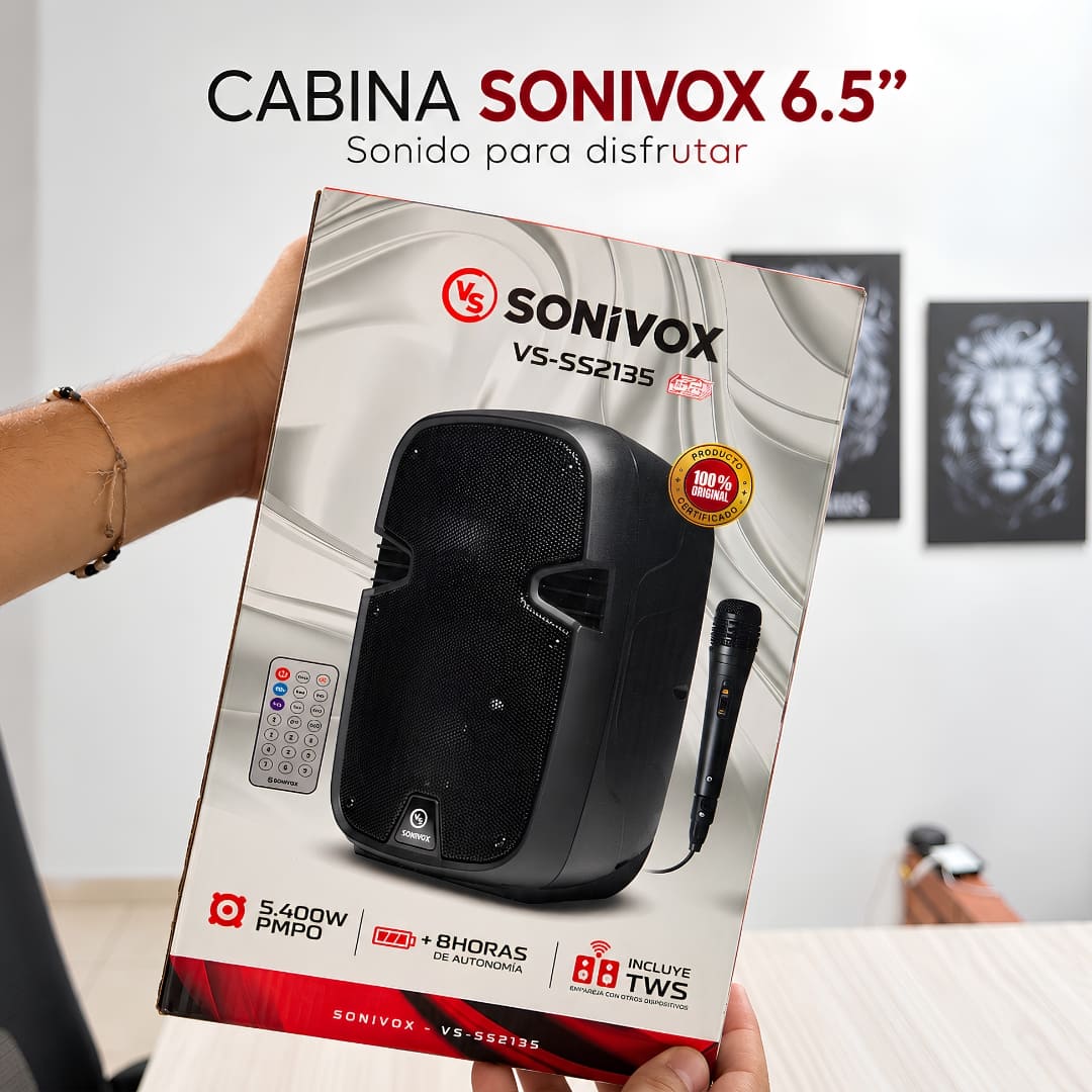 🔊 Cabina de Sonido Sonivox SV-2135 de 6.5