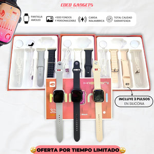 COMBO GIRL ⌚🩷 AirPods Pro 2 ANC + 9 Mini Amoled - Cocogadgets