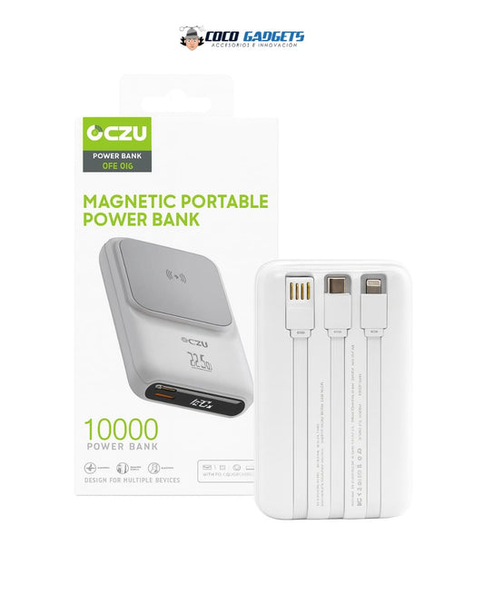 PowerBank Magnetica 10.000 MaH + 3 entradas