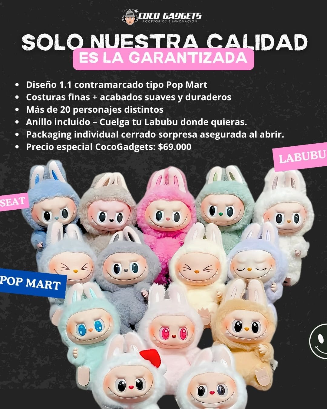 Coleccionable Labubu (Premium) 🐰 - Cocogadgets