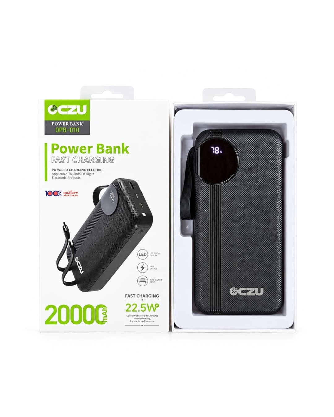 PowerBank 20.000 MaH Original OCZU carga rapida