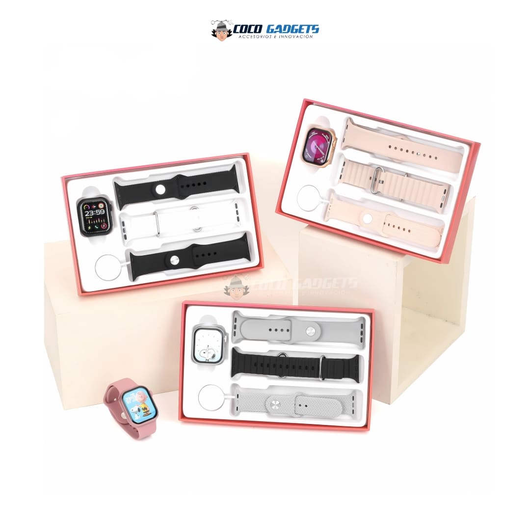 COMBO GIRL ⌚🩷 AirPods Pro 2 ANC + 9 Mini Amoled - Cocogadgets