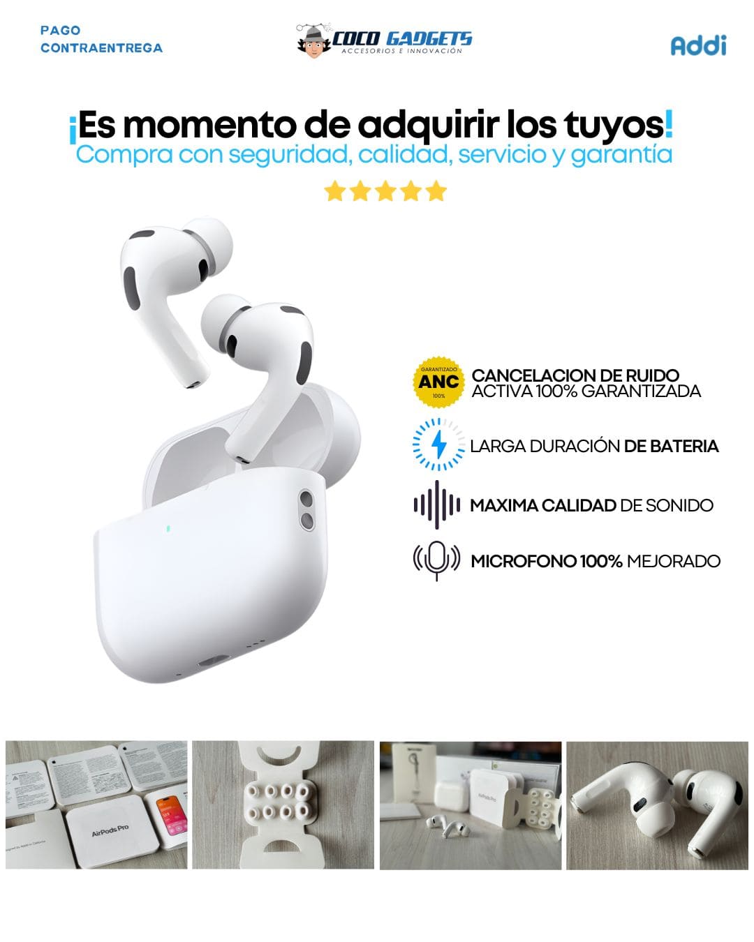 🎧🔥 AIRPODS PRO 3 ANC (PREMIUM 2025) - Cocogadgets