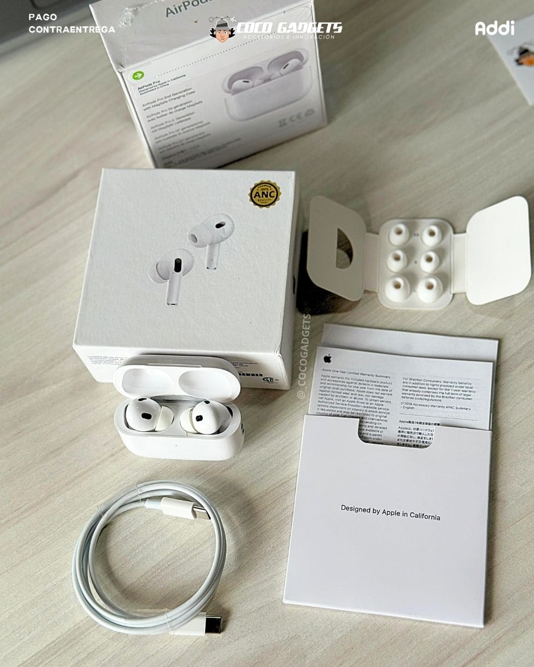 COMBO GIRL ⌚🩷 AirPods Pro 2 ANC + 9 Mini Amoled - Cocogadgets