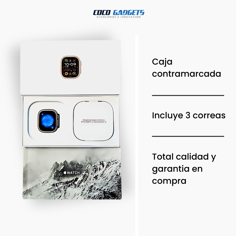 Combo Grandioso ⌚🎧 AirPods con pantalla + Smartwatch Ultra 2 Amoled - Cocogadgets