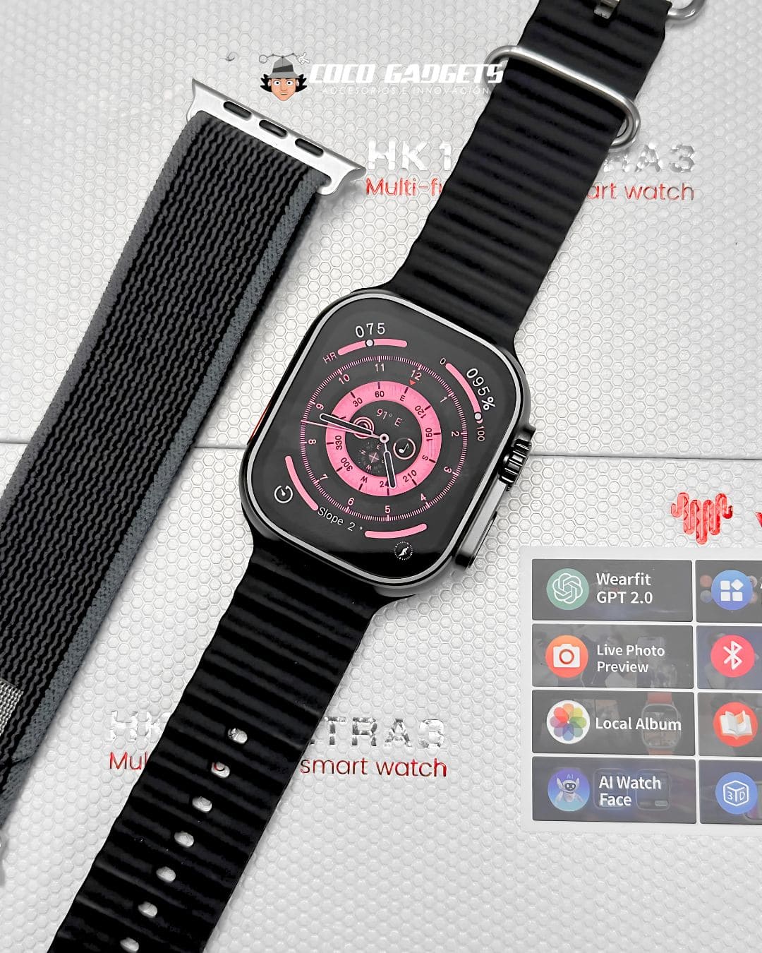 Smartwatch HK10 ULTRA 3 AMOLED + 4GB 🔥 - Cocogadgets