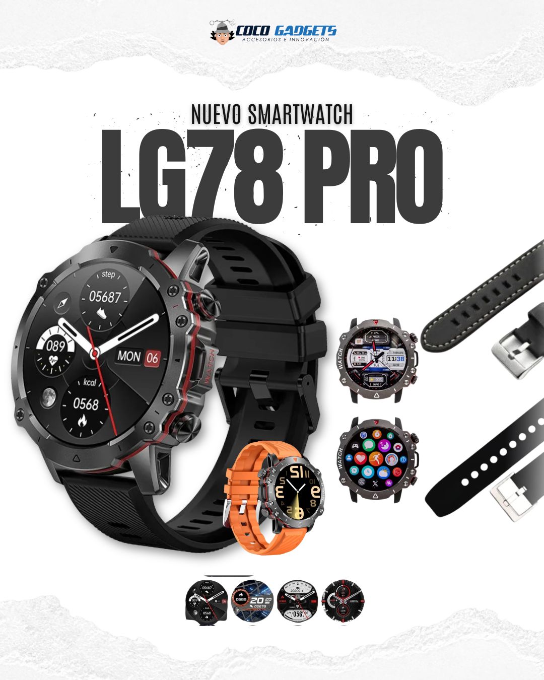 Smartwatch LG78 PRO AMOLED ⌚ - Cocogadgets