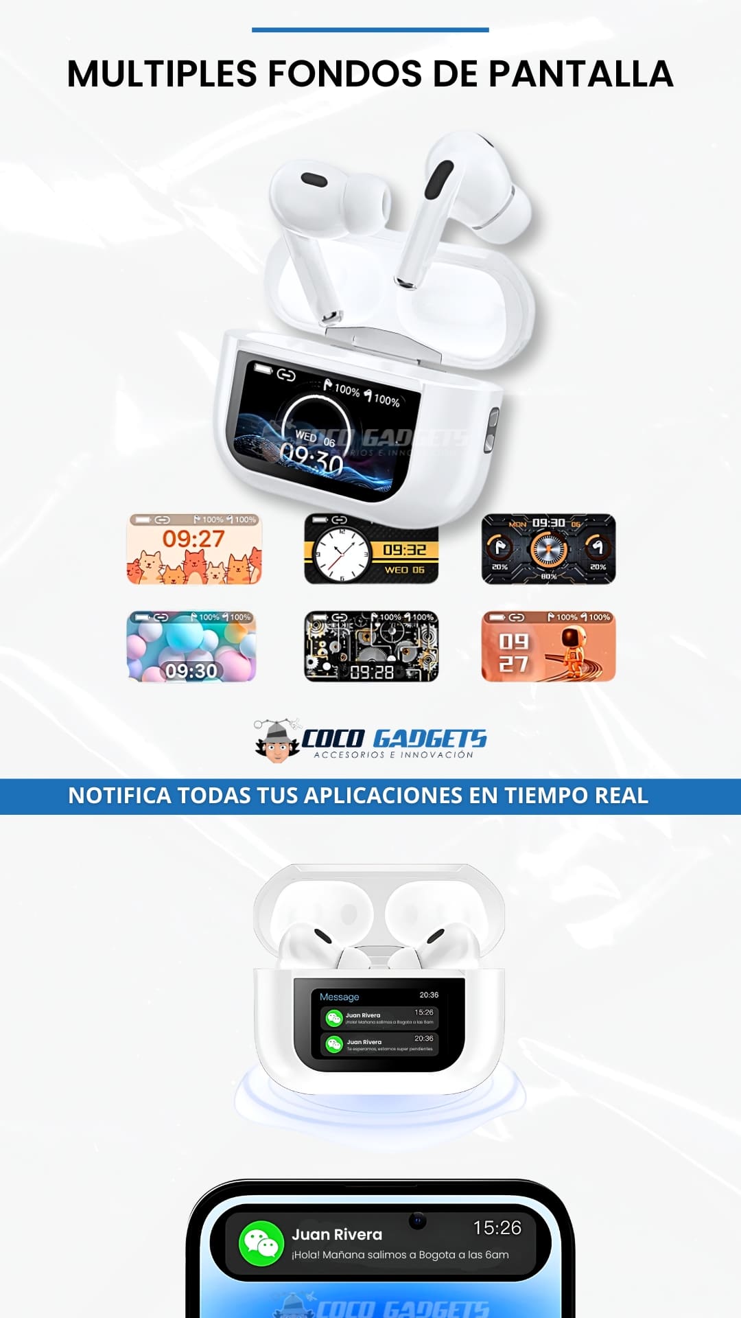 AIRPODS PRO 2 CON PANTALLA TACTIL Y ANC DE COCOGADGETS